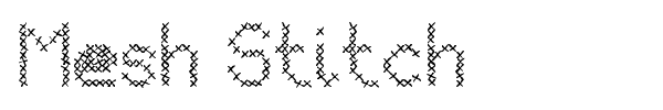 Mesh Stitch font preview